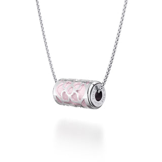 Shophouse Pink Lotus - Silk Pendant - Sterling Silver
