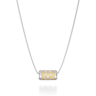 Shophouse Vanilla Lotus - Silk Pendant - Sterling Silver