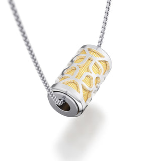Shophouse Vanilla Lotus - Silk Pendant - Sterling Silver