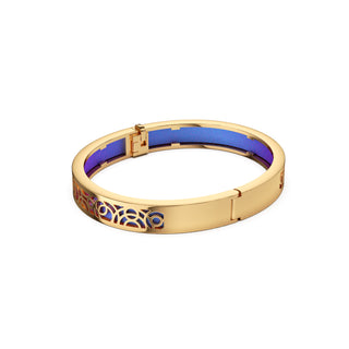 Dawn Mauve Monsoon Ripples - Extra Slim Bangle Gold