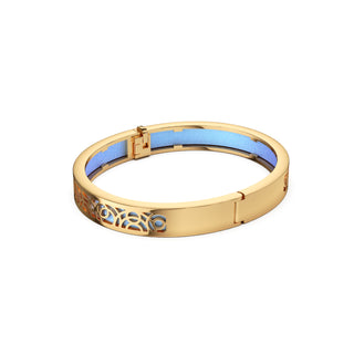 Gazebo Blue Monsoon Ripples - Extra Slim Bangle Gold