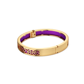 Orchid Purple Monsoon Ripples - Extra Slim Bangle Gold