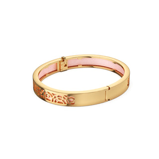 Shophouse Pink Monsoon Ripples - Extra Slim Bangle Gold