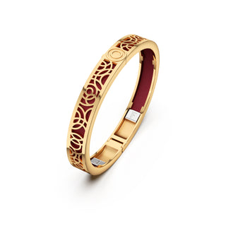 Majestic Ruby Monsoon Ripples - Extra Slim Bangle Gold