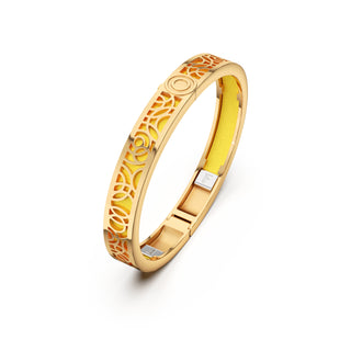 Pineapple Yellow Monsoon Ripples - Extra Slim Bangle Gold