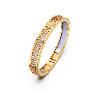 Shophouse Mauve Monsoon Ripples - Extra Slim Bangle Gold