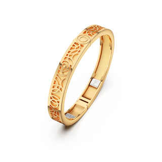 Shophouse Vanilla Monsoon Ripples - Extra Slim Bangle Gold