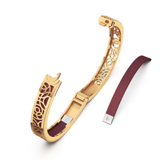 Majestic Ruby Monsoon Ripples - Extra Slim Bangle Gold