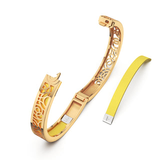 Pineapple Yellow Monsoon Ripples - Extra Slim Bangle Gold