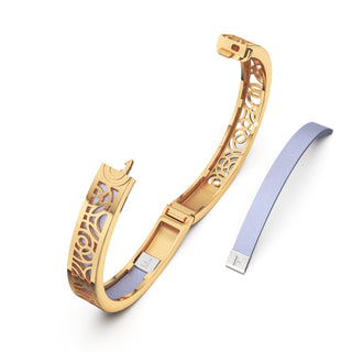 Shophouse Mauve Monsoon Ripples - Extra Slim Bangle Gold