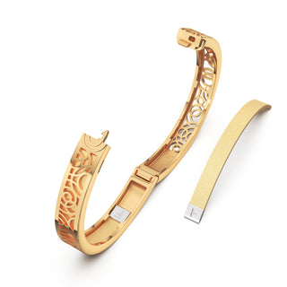 Shophouse Vanilla Monsoon Ripples - Extra Slim Bangle Gold