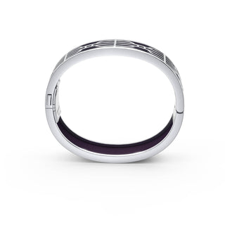 Deep Plum Nanyang Dream - Slim Bangle - Sterling Silver
