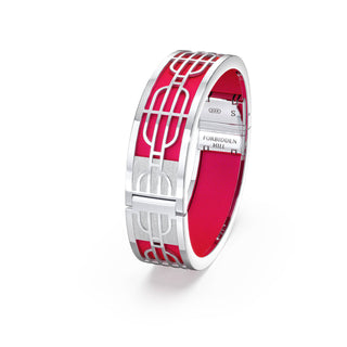 Dragonfruit Pink Nanyang Dream - Slim Bangle - Sterling Silver