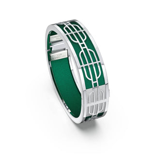 Emerald Green Nanyang Dream - Slim Bangle - Sterling Silver