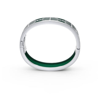 Emerald Green Nanyang Dream - Slim Bangle - Sterling Silver