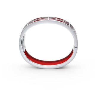 Firecracker Red Nanyang Dream - Slim Bangle - Sterling Silver