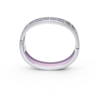 Frangipani Pink Nanyang Dream - Slim Bangle - Sterling Silver