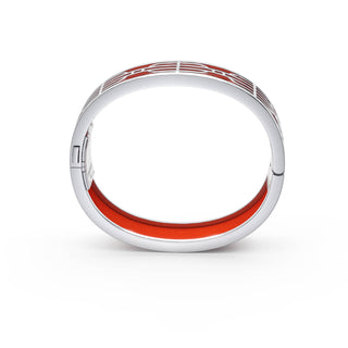 Lava Orange Nanyang Dream - Slim Bangle - Sterling Silver