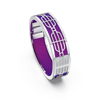 Orchid Purple Nanyang Dream - Slim Bangle - Sterling Silver