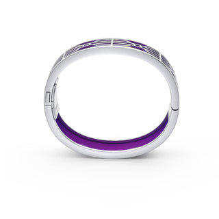 Orchid Purple Nanyang Dream - Slim Bangle - Sterling Silver
