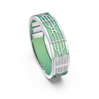 Palm Tree Green Nanyang Dream - Slim Bangle - Sterling Silver
