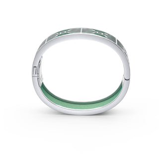 Palm Tree Green Nanyang Dream - Slim Bangle - Sterling Silver