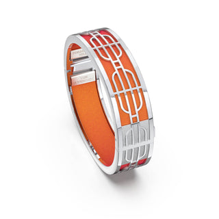 Sunset Orange Nanyang Dream - Slim Bangle - Sterling Silver