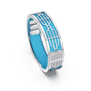 Turquoise Blue Nanyang Dream - Slim Bangle - Sterling Silver