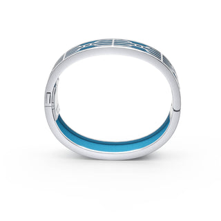 Turquoise Blue Nanyang Dream - Slim Bangle - Sterling Silver