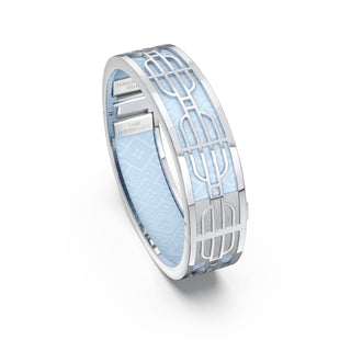 Mist Blue Nanyang Dream - Slim Bangle - Sterling Silver