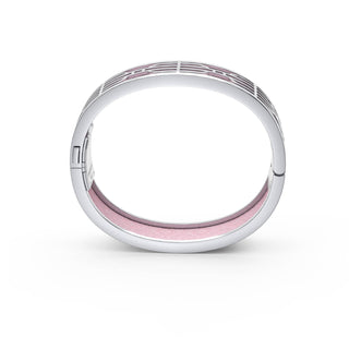 Rose Syrup Pink Nanyang Dream - Slim Bangle - Sterling Silver