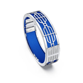 Celestial Blue Nanyang Dream - Slim Bangle - Sterling Silver