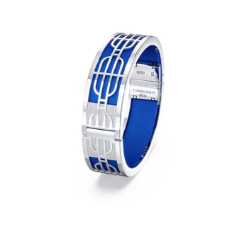 Celestial Blue Nanyang Dream - Slim Bangle - Sterling Silver
