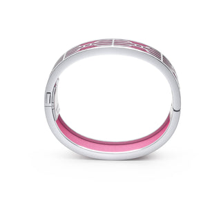 Guava Pink Nanyang Dream - Slim Bangle - Sterling Silver