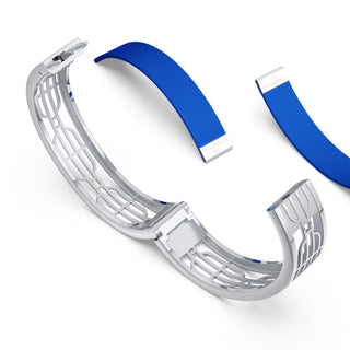 Celestial Blue Nanyang Dream - Slim Bangle - Sterling Silver