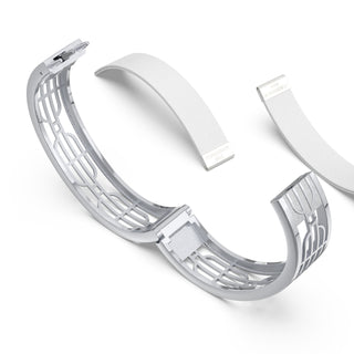 Lychee White Nanyang Dream - Slim Bangle - Sterling Silver