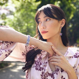 Dawn Mauve Nanyang Dream - Slim Bangle - Sterling Silver