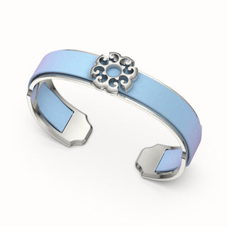 Nonya Blossom Silk Cuff - Gazebo Blue