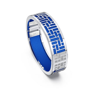 Celestial Blue Pavillion - Slim Bangle - Sterling Silver