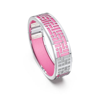 Guava Pink Pavilion - Slim Bangle - Sterling Silver