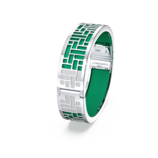 Python Green Pavilion - Slim Bangle - Sterling Silver