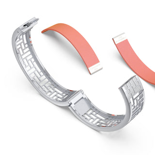 Crossandra Orange Pavillion - Slim Bangle - Sterling Silver