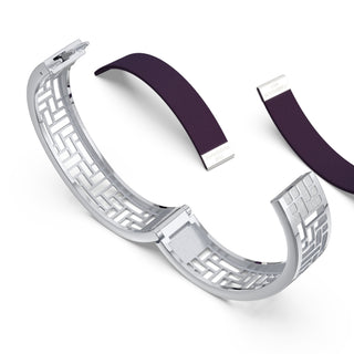 Deep Plum Pavillion - Slim Bangle - Sterling Silver