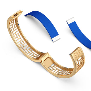 Celestial Blue Pavillion - Slim Bangle - Gold Vermeil