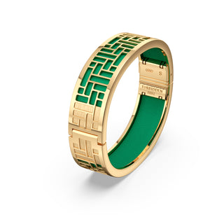 Python Green Pavilion - Slim Bangle - Gold Vermeil