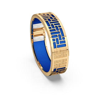 Celestial Blue Pavillion - Slim Bangle - Gold Vermeil