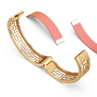 Crossandra Orange Pavillion - Slim Bangle - Gold Vermeil