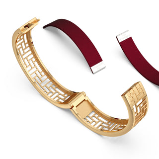 Majestic Ruby Pavilion - Slim Bangle - Gold Vermeil