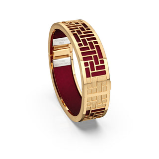 Majestic Ruby Pavilion - Slim Bangle - Gold Vermeil