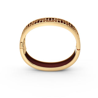 Mangosteen Red Pavilion - Slim Bangle - Gold Vermeil